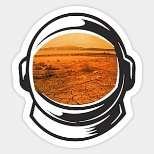 Desert Space Astronaut Sticker